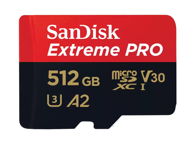 Sandisk 512GB microSDXC Extreme PRO 200MB/s A2 C10 V30 UHS-I U3
